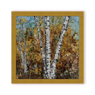 "Burnished Birch" Canvas Wall Art By Karen Biery Acrylic Painting Print