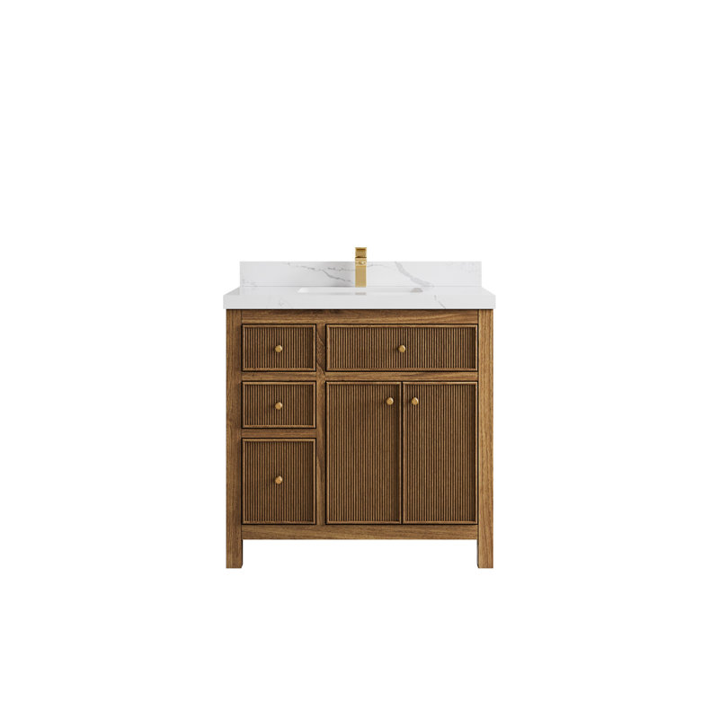 Ensemble de meuble-lavabo simple 36 po, Calacatta Laza