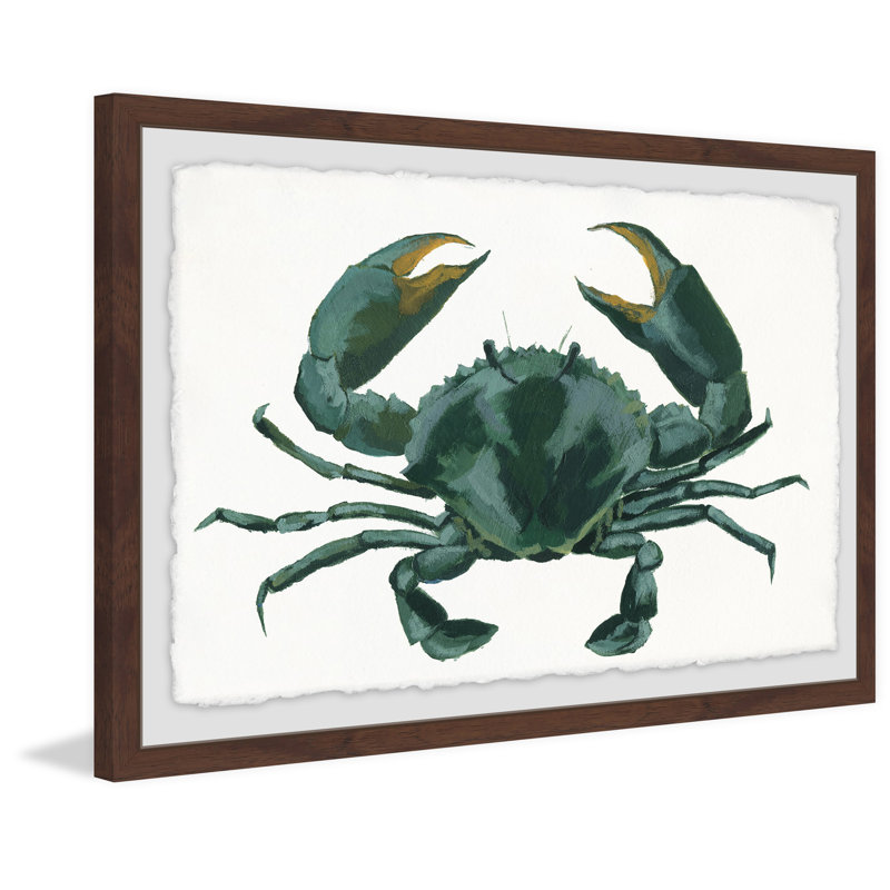 Green Crab - Single Picture Frame Painting, 61 cm H x 91 cm W x 4 cm D