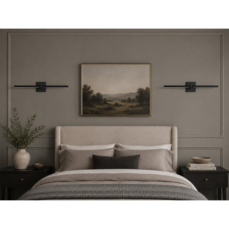 LED Armed Sconce, Black