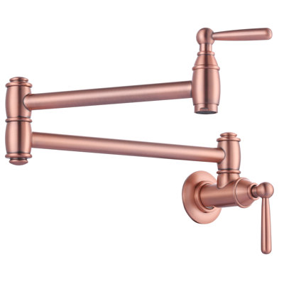 Wall Mounted Brass Pot Filler with 2 Handles