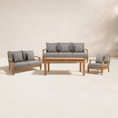 Clairmont 7-Person Teak Patio Seating Group