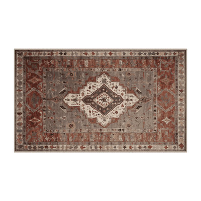 Tapis brun lavable à la machine