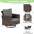 Arunasalam 5 - Person Outdoor Wicker Patio Conversation Furniture Set with Cushions and Rocking Swivel Chairs-1726119118-1726119119