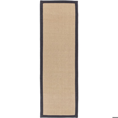 Eastwood Authentic Hand-Woven Handmade Jute & Sisal Black Border Area Rug