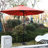 14.8 Ft Double Sided Outdoor Umbrella (Orange). 100% Canopy, Sunshade Construction. For Backyard, Poolside, Lawn And Garden Rust- Structure. Ideal-120996091