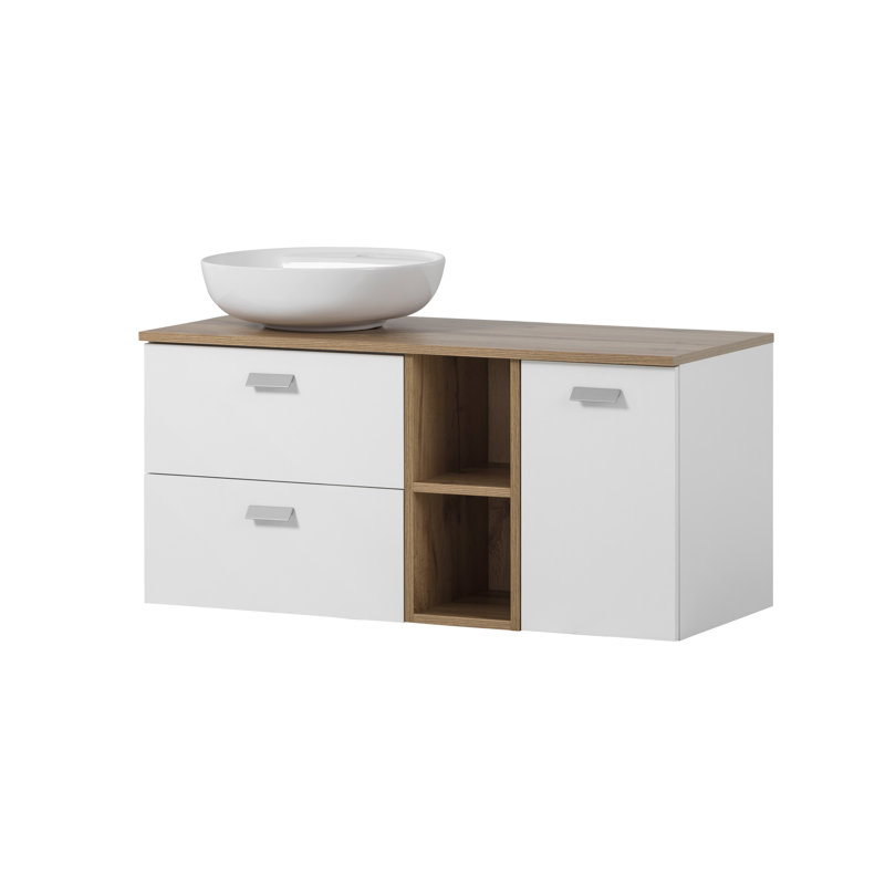 Bobine 100mm Single Bathroom Vanity with Vessel Ceramic Basin