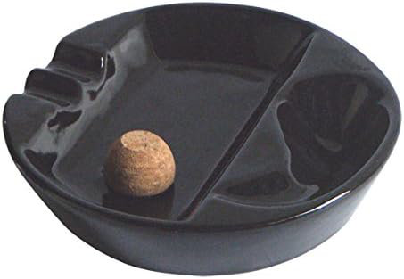 Pipe Black Ceramic Ashtray