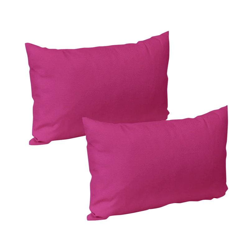 Outdoor Throw Pillow, Magenta, 12" x 19", Rectangular