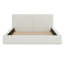 Grand lit plateforme tapissier en velours grand format avec base solide-487837101