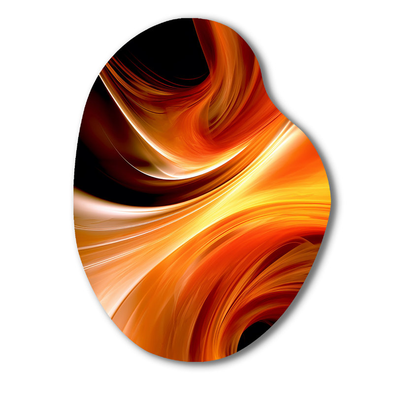 Crisbel - art mural fractal asymétrique, sculpture murale en métal de forme unique, H 30 po x l 22 po