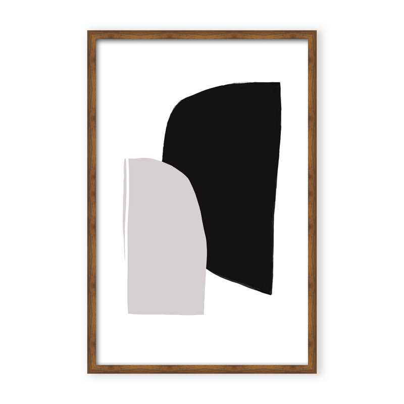 Abstractions No 5 Print by Anastasia Sawall, 36" H x 24" W x 1.125" D, Beige, Framed Matted Print