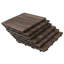 Carreau de terrasse 11,76 "x 11,76" en bois brun-139172660