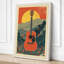 Guitar and Sun Retro - Wrapped Canvas-542773888-542773950
