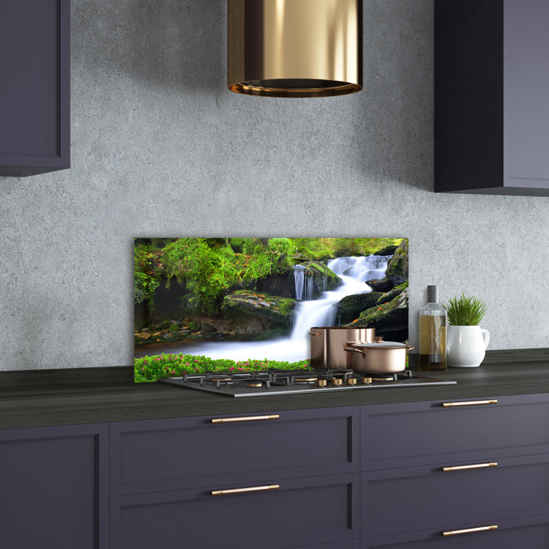 50cm W x 100cm L Glass Peel and Stick Panel