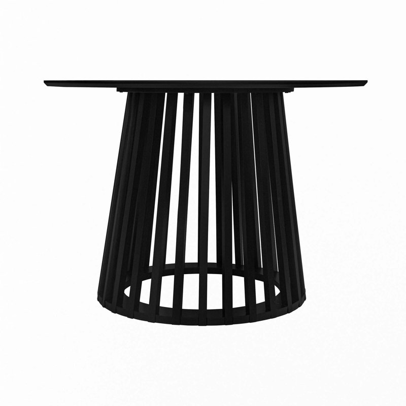 Table basse ronde, Noir