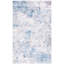 Tapis en polyester tissé à la machine abstrait bleu / blanc / gris Suntia-1496480465