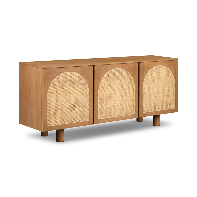 Buffet 70 po en chêne américain Archi, Brun bois d'œuvre