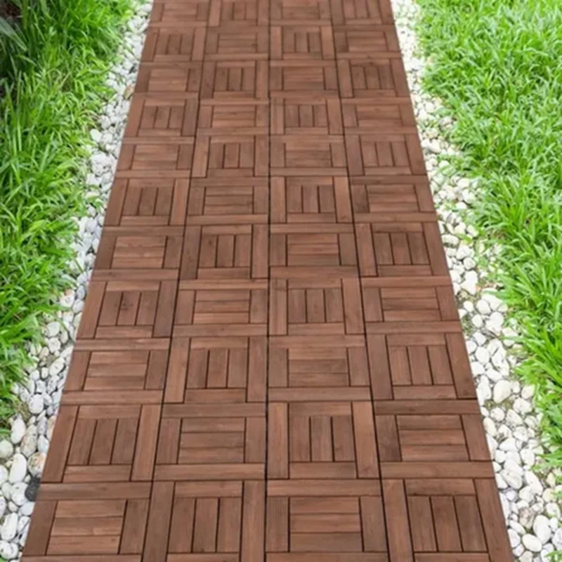 Revêtement de sol en bois d'acacia, paquet de 10, 12 po X 12 po