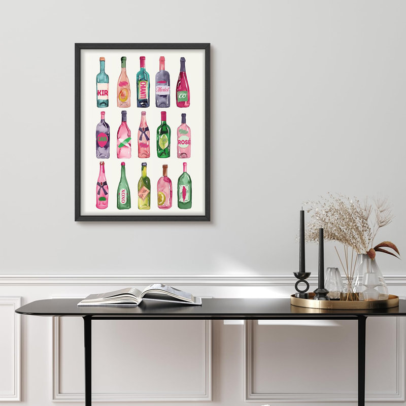 Bouteille de vin colorée, Naturel, H 10 po x l 8 po