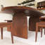 Ensemble de table de salle à manger 6 pièces avec banc, ensemble de chaises de table ovales pour 6 personnes-1426862023