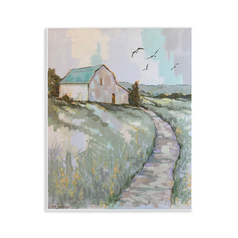 «Peaceful Homestead Landscape», plaque murale par Linda Sperruche