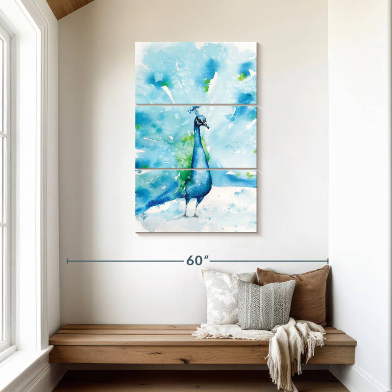 Brampt Peacocks About, 45" H x 28" W
