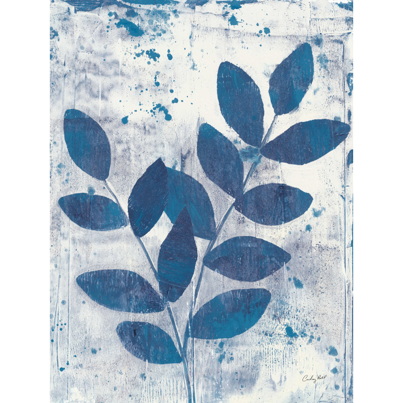 «Leaves of Blue II» par Courtney Prahl - impression sur toile tendue, H 16 po x l 12 po