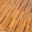 Table de salle à manger d'extérieur en bois d'acacia, finition teck + brun