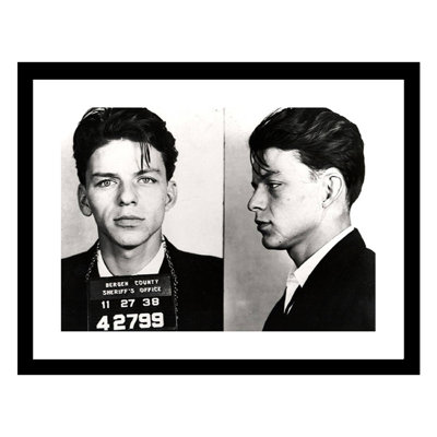 Frank Sinatra - 1938, photo Mugshot - reproduction encadrée 14 x 18
