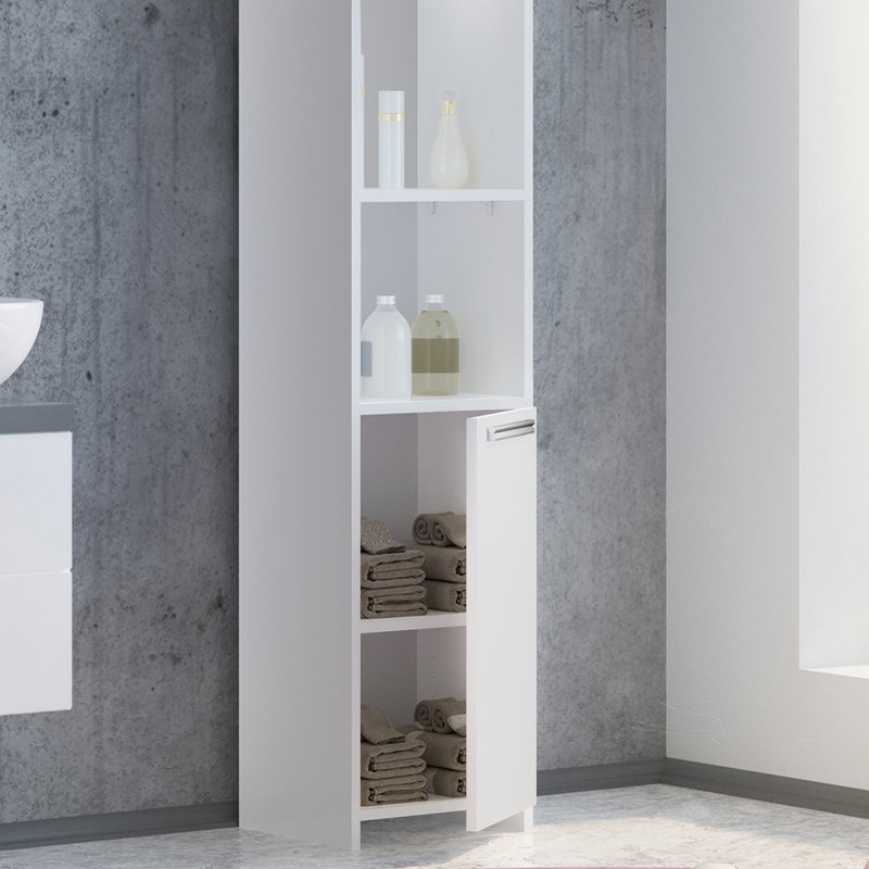 Vice Freestanding Linen Cabinet, White