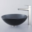 Lavabo de salle de bain vasque circulaire en verre-10363220