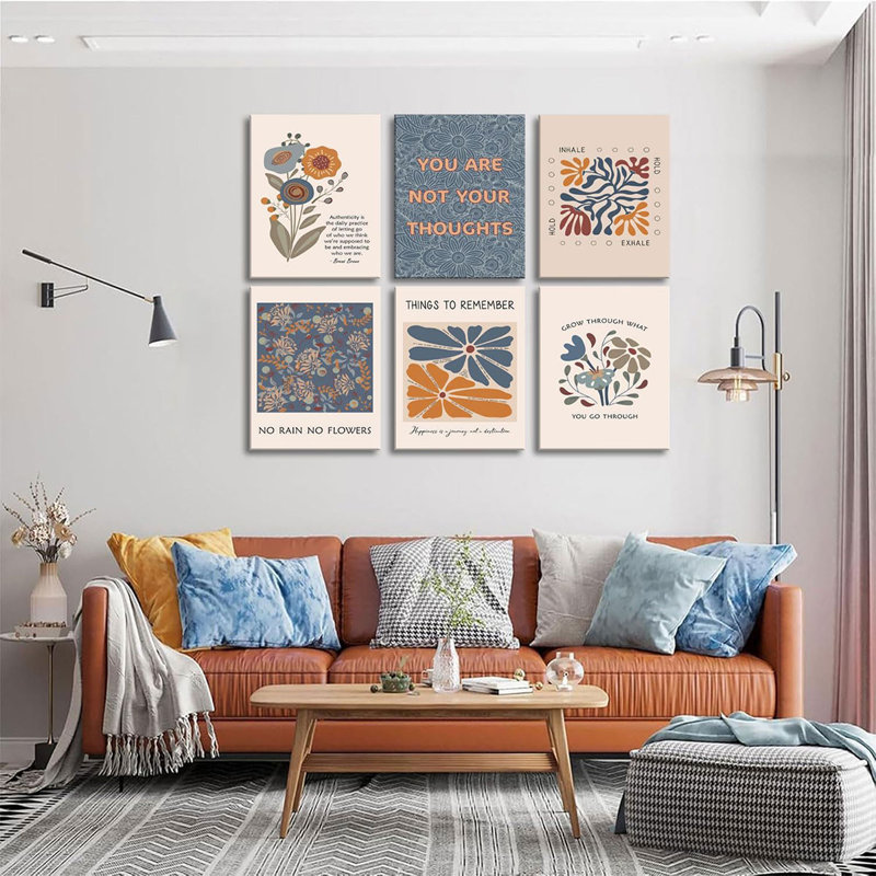 6 Piece Wrapped Canvas Wall Art