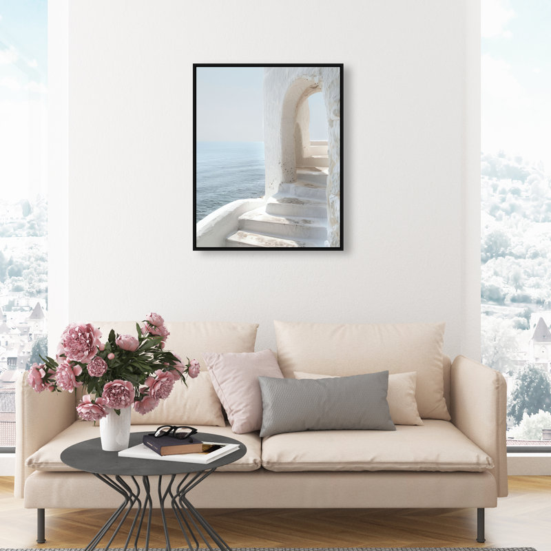 Stone Stairs II Print by Oliver Gal, 25" H x 21" W, Black Floater Frame