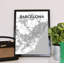 Barcelona City Map - No Frame Print-713579777
