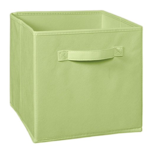 Cubeicals Fabric Basket 28cm Collapsible Storage Cube Drawer with Pull Handle, Pistachio