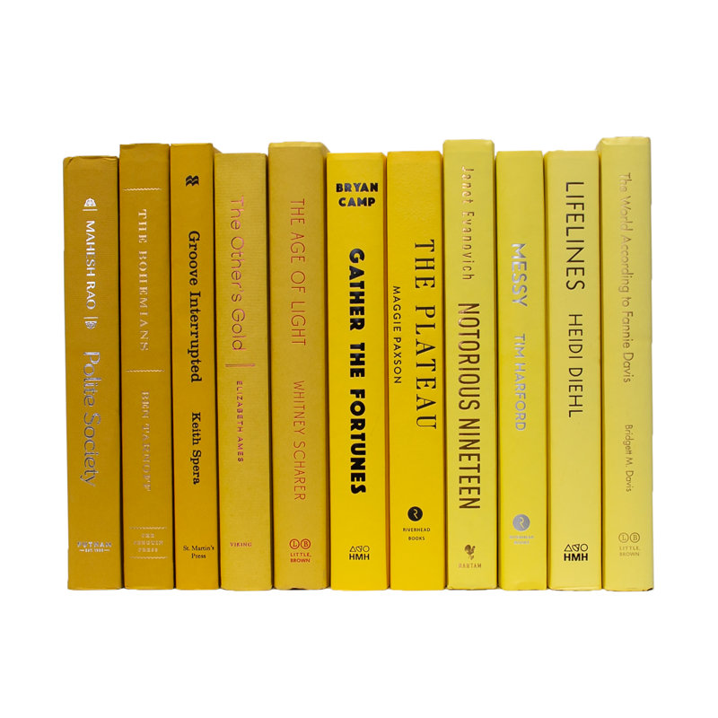 Livres décoratifs - Ensemble de livres - 1 pied de livres jaunes, Daffodil Ombré