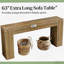Grand canapé de table, table de couloir en bois, console