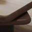 Table basse brune en fritté brun + bois massif