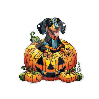 Halloween Window Hanging Acrylic Pumpkin Dog Decoration
