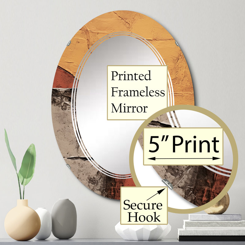 Urnelle - Miroir mural moderne ovale, 30 po x 20 po