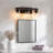 19'' 3-Light Rustic Farmhouse Vanity Light Wood Bathroom Wall Sconce Over Mirror with Glass Shades-655936945