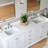 80"W x 22"D Double Sink Bathroom Vanity with Cultured Marble Top
