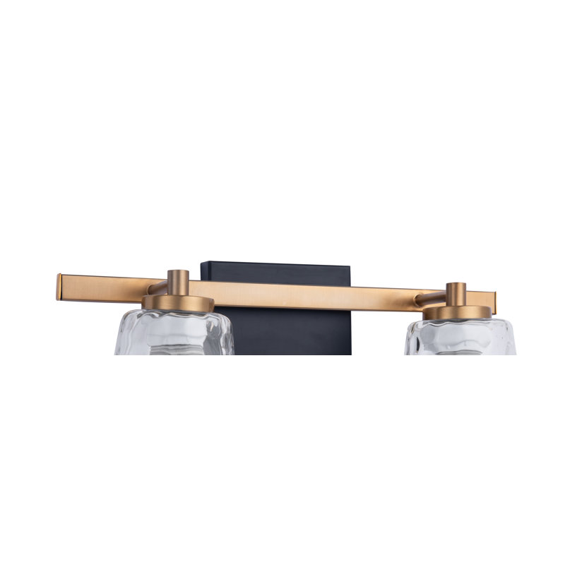 Aimili Modern 2-Light Vanity Light, Gold/Black