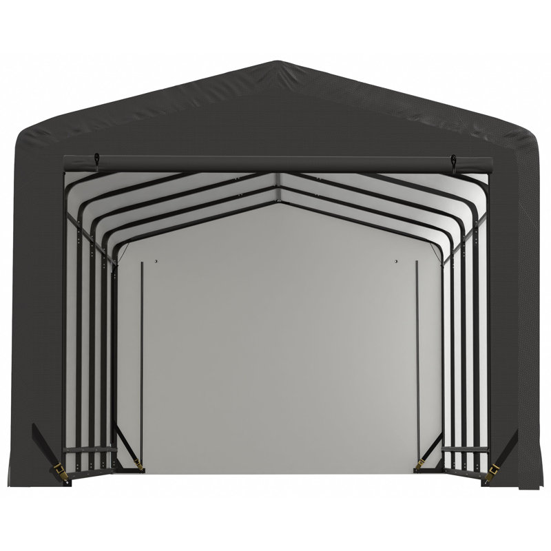 ShelterTube Wind and Snow-Load Rated Garage, 10x27x8 Grey