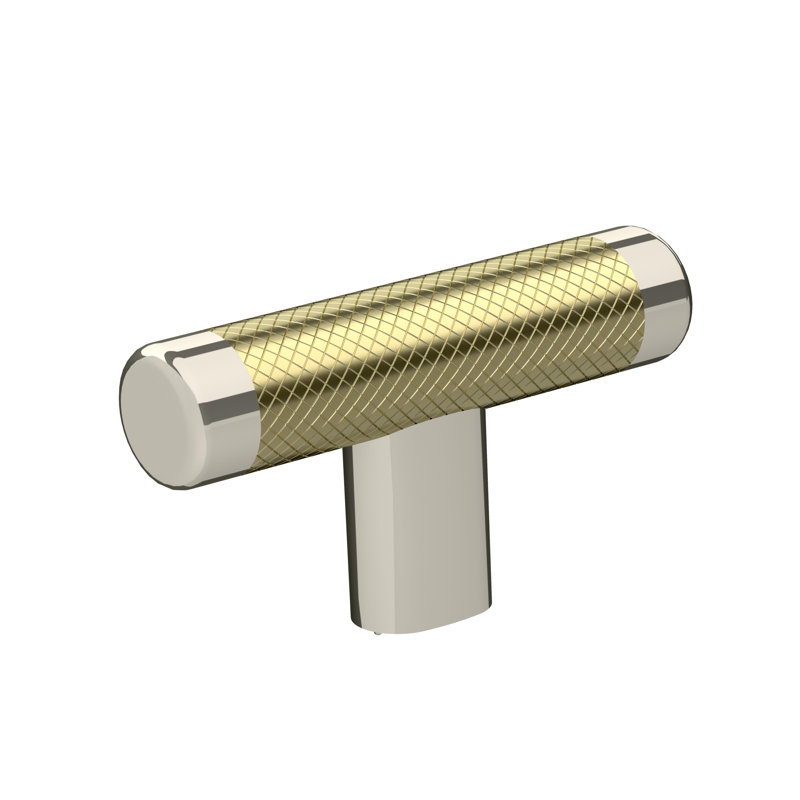 Esquire Bar Knob, Polished Nickel/Golden Champagne