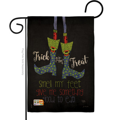 Drapeau de jardin à double face "breeze décoration g162072-db" me en toile jute automne à 18,5 halloween "