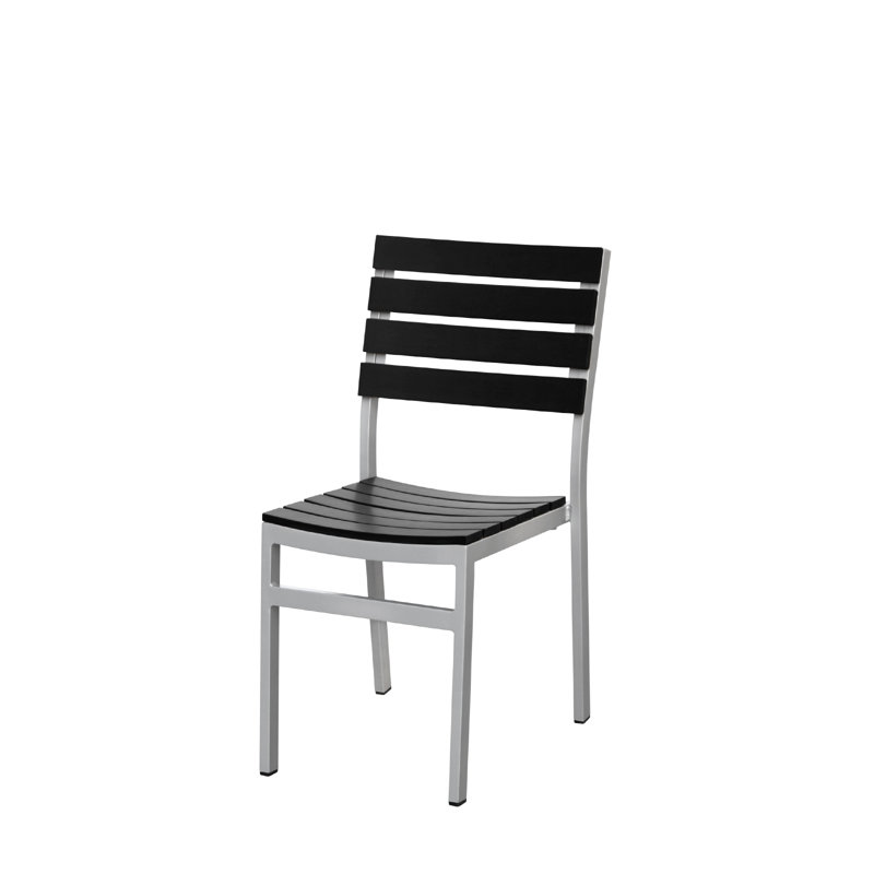 Chaise de patio empilable Vienna, Noir