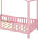 Cadre de lit simple pour enfants, cadre de lit pour tout-petits en forme de maison avec de hautes balustrades-932521524