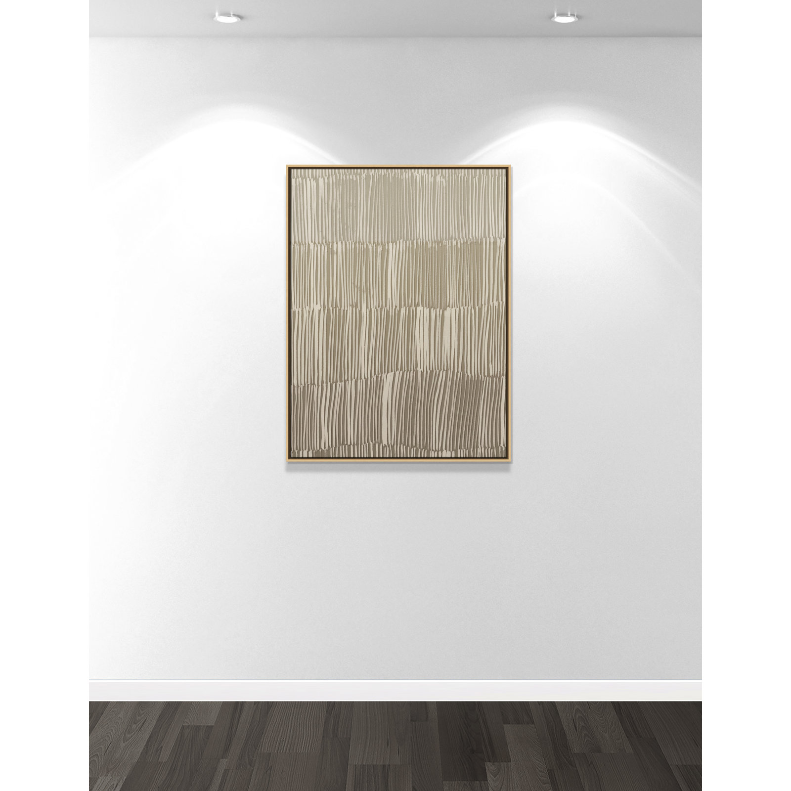 Linear Calm II Print by , 41.5" H x 31.5" W, Natural Floater